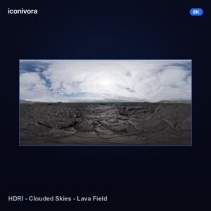 HDRI – Clouded Skies – Lava Field