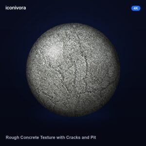 Rough Concrete Texture with Cracks and Pits