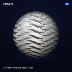 Grey Wave Pattern Wall Decor
