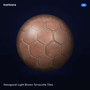 Hexagonal Light Brown Terracotta Tiles